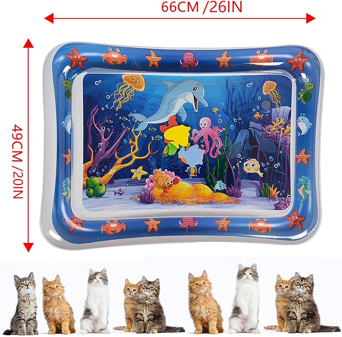 2 Pieces Upgraded Thickened Cat Water Mat, Interactive Cat Toy - Image 7