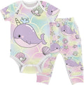 Baby Clothes Set Infant Bodysuits Pants Sets 0-24M by KICPOAY