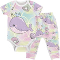 Baby Clothes Set Infant Bodysuits Pants Sets 0-24M by KICPOAY