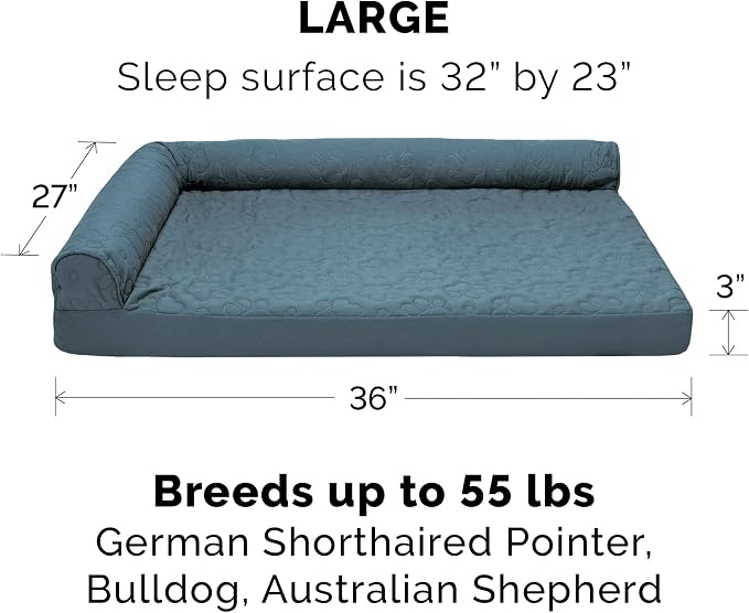 Furhaven Cooling Gel Dog Bed for Large/Medium Dogs w/ Removable Bolsters & - Image 2