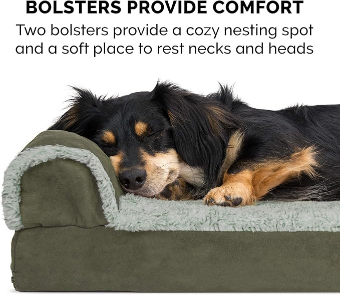 Furhaven Cooling Gel Dog Bed for Medium/Small Dogs w/ Removable Bolsters & - Image 11