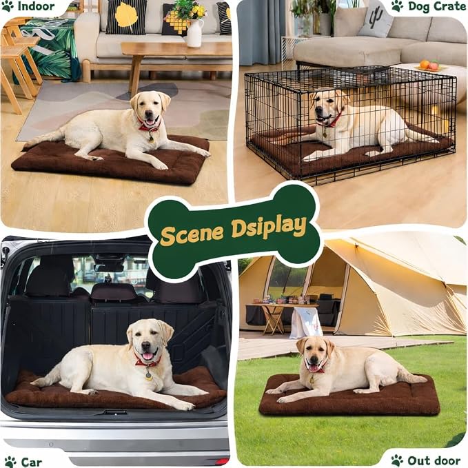 Dog Crate Pad Washable, Plush Anti-Slip Crate Mat - Image 8