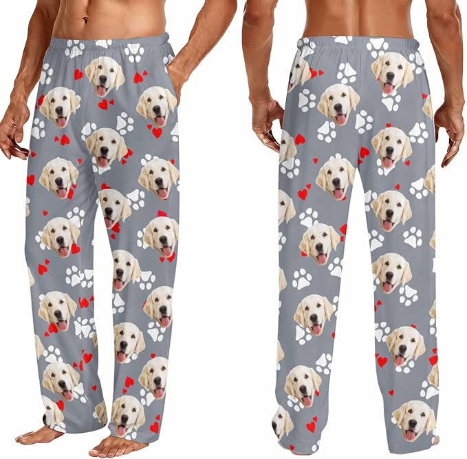 Custom Couple Pajama Pants Sock - Image 3