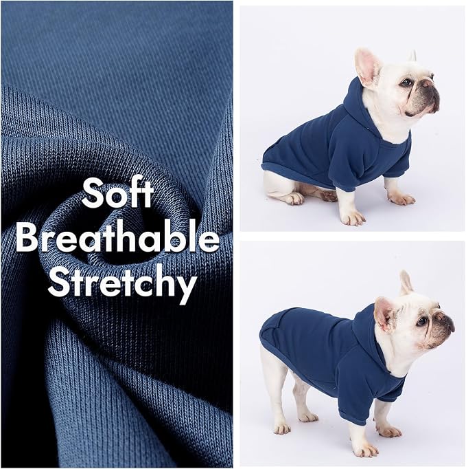 2 Pack Dog Hoodie Warm Hood Dog Sweater Cold Weather Small Dogs Sweatshirt - Image 6