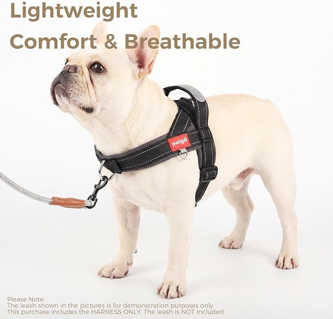 No Pull Dog Harness with Handle, French Bulldog Adjustable Reflective Dog Vest - Image 6