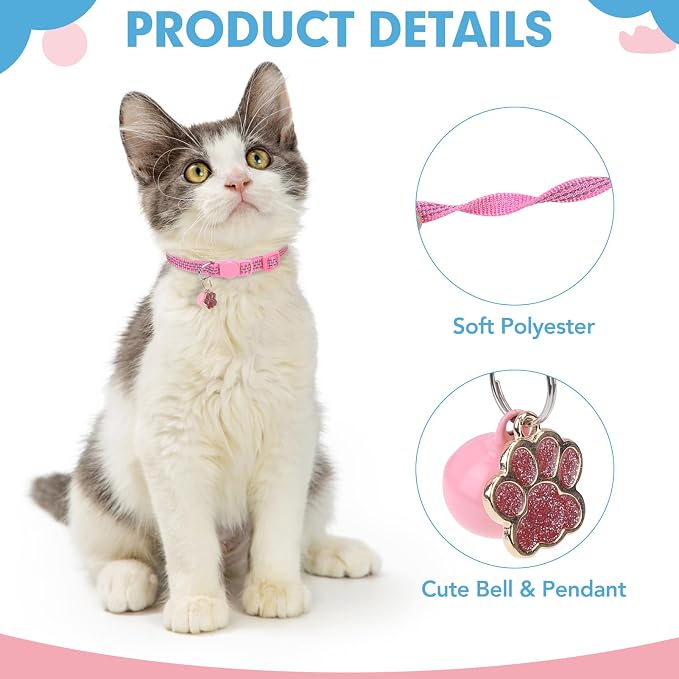 BINGPET Reflective Cat Collar Breakaway - Image 5