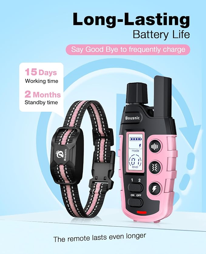 Bousnic Dog Shock Collar - 3300Ft Dog Training Collar - Image 6