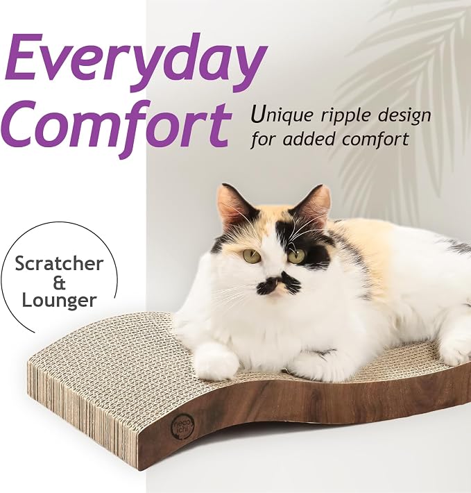 Reversible Wave Cat Scratcher for Indoor Cats - Image 2