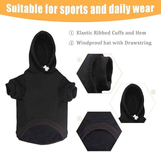 Dog Hoodie Security Dog Sweater Soft Brushed Fleece Clothes Hoodie Sweatshirt - Image 4