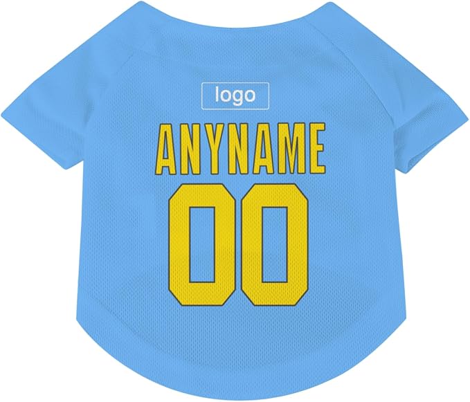 Custom Pet Dog Baseball Jersey Personalized Dog&Cat Jersey Printed Text Logo - Image 2