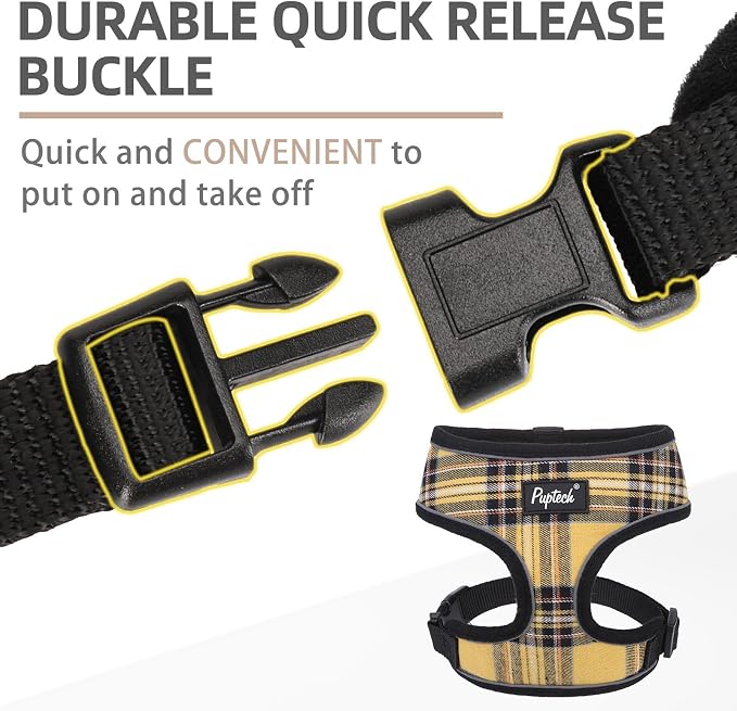 PUPTECK Soft Mesh Dog Harness and Leash Set Pet Puppy Cat Comfort Padded Vest - Image 4