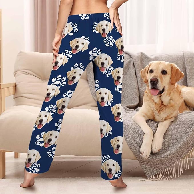 Custom Pajama Pants Women Personalized Face Pajamas Bottom Couple Pajama Pants - Image 2