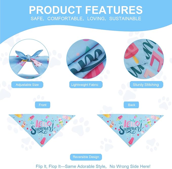 Summer Dog Bandana for Medium Large Dogs - Image 2