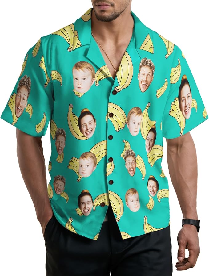Custom Hawaiian Shirt with Face by Giftoria