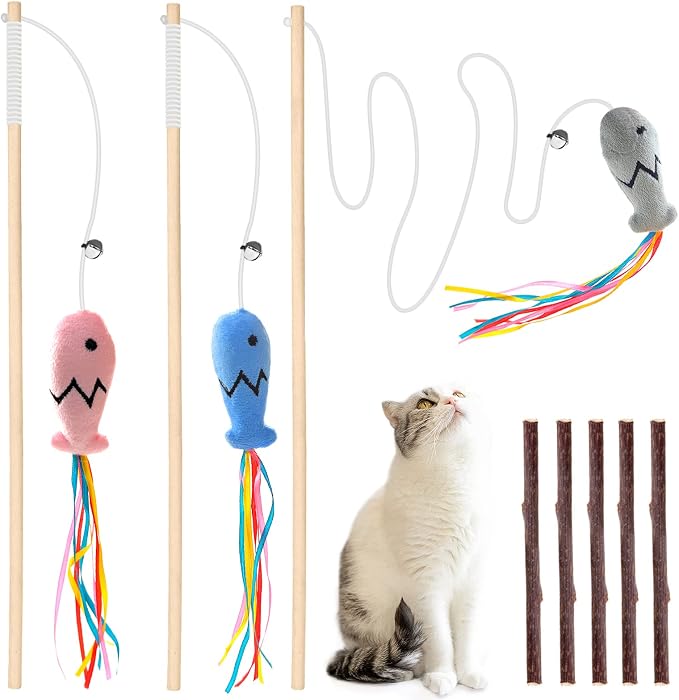 Fashion&cool Cat Wand Toy, Interactive Elastic String Stick Pole by Fashion%26cool