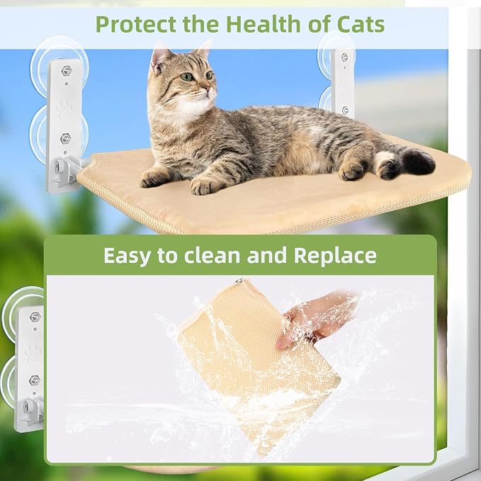 2PCS Replacement Cover for Cat Window Perch, M Size Cordless Cat Window Hammock - Image 4