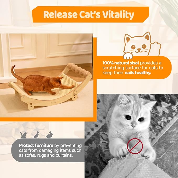 Cat Scratcher Cat beds for Indoor Cats Extra Large Sisal Scratchers for Adult - Image 5