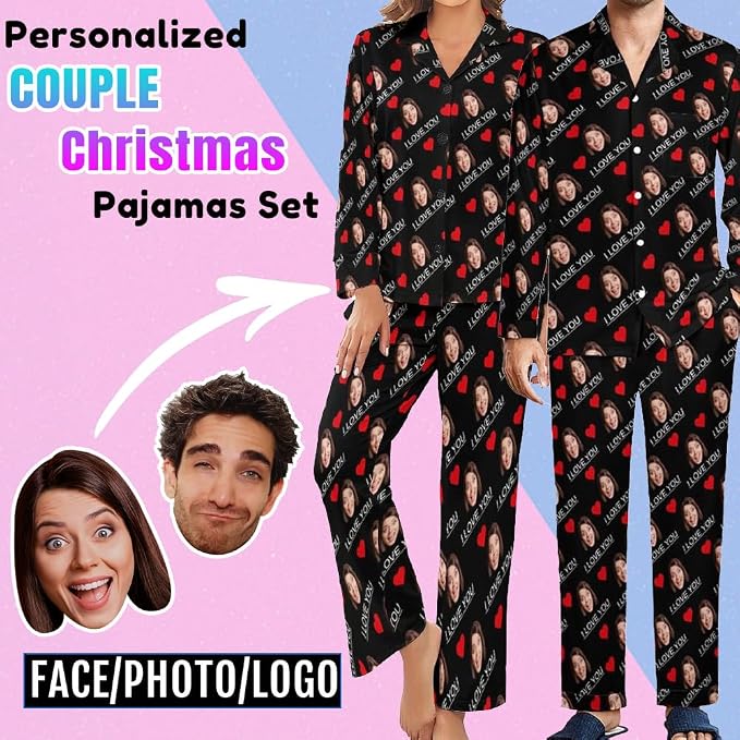 Custom Face Pajamas for Women Men, Personalized Dog Cat Pet Pajamas Set - Image 2
