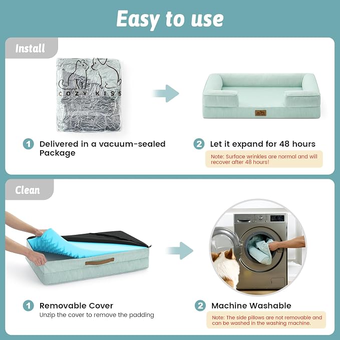 Cooling Dog Bed for Large Medium Size Dogs, Q-Max >0.4 Summer Cool Orthopedic - Image 8