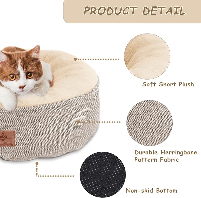 WINDRACING Cat Beds for Indoor Cats, Dog Bed for Small Dogs Breeds, Soft Kennel - Image 2