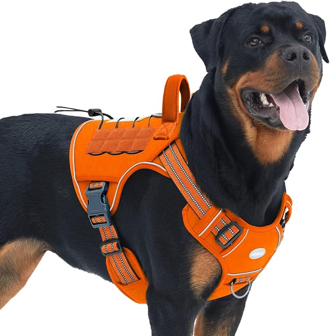 AUROTH Tactical Dog Harness for Large Dogs No Pull Adjustable Pet Harness by AurothPets