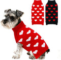 2 Pack Valentines Dog Sweater, Knit Pet Small Dog Sweater Holiday Valentine’s by Unknown