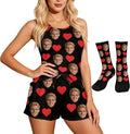Artsadd Custom Pajamas for Women Men Family, Personalized Face Pjs Pajama Pants by Artsadd