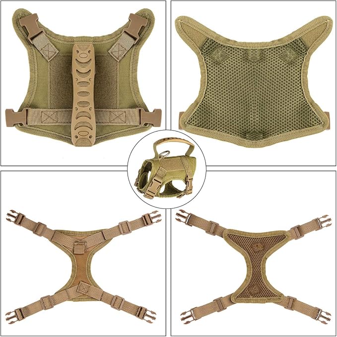 IronSeals Tactical Nylon Adjustable Dog Vest Harness Comfy Mesh Padding Puppy - Image 4