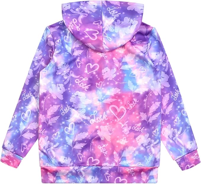 Girls Zip Up Hoodie Jacket Unicorn/Cat Sweatshirt - Image 2