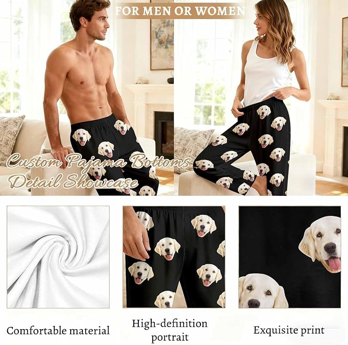 Custom Couple Pajama Pants Sock - Image 6