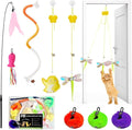 Interactive Cat Toys 8 Pcs, 1 Interactive Wand, 1 Cat Chew Ropes 7 Assorted by AVYDIIF
