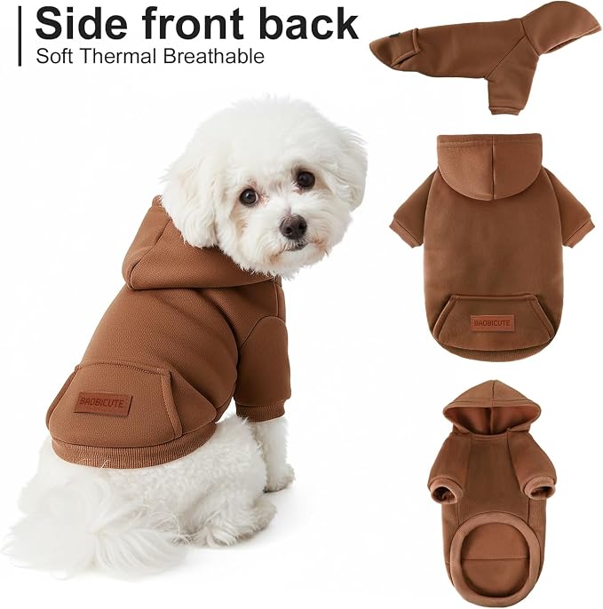1 Pack Dog Hoodie Warm Hood Dog Sweater Cold Weather Small Dogs Sweatshirt - Image 4