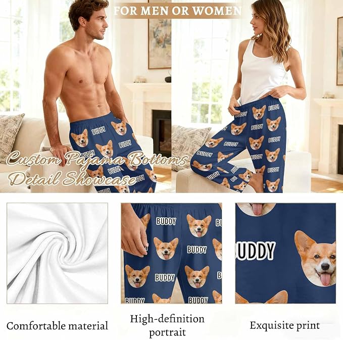 Custom Couple Pajama Pants Sock - Image 6