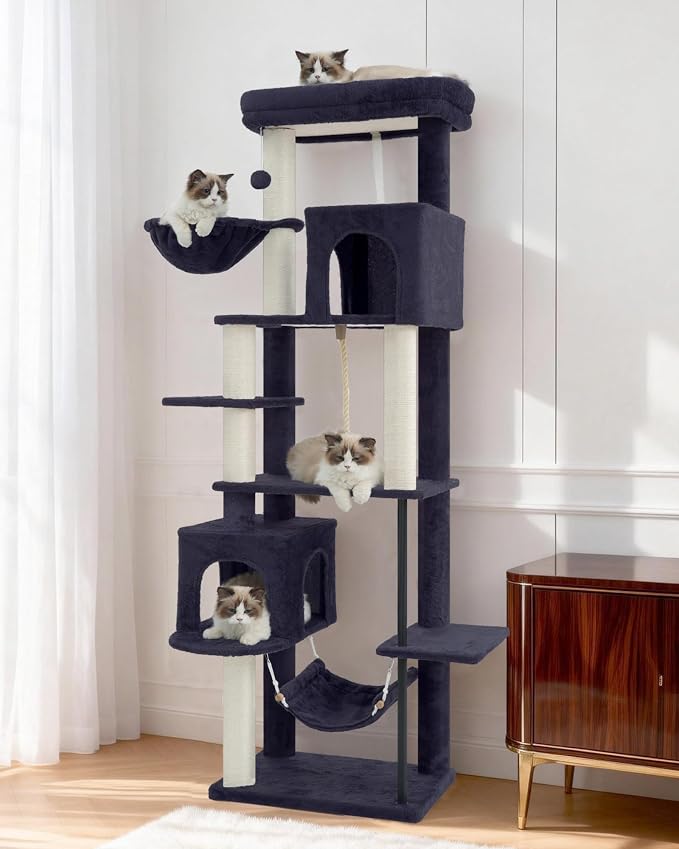 Cat Tree for Indoor Cats Large Adult, 70.5'' Cat Tower - Image 8