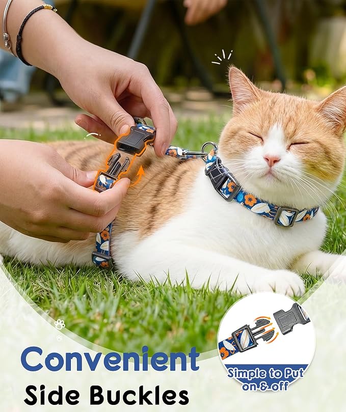 Halypet 2-Pack Cat Harness and Leash Set, Escape Proof 3-in-1 Adjustable Harness - Image 5