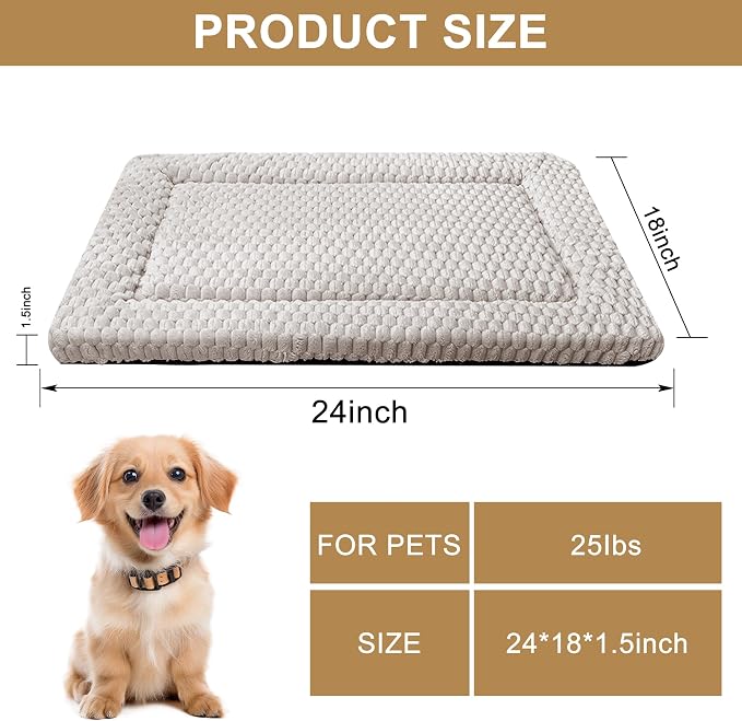 Dog Bed Mat, Reversible & Ultra Soft Kennel Pad-Machine Washable Pet Bed - Image 2