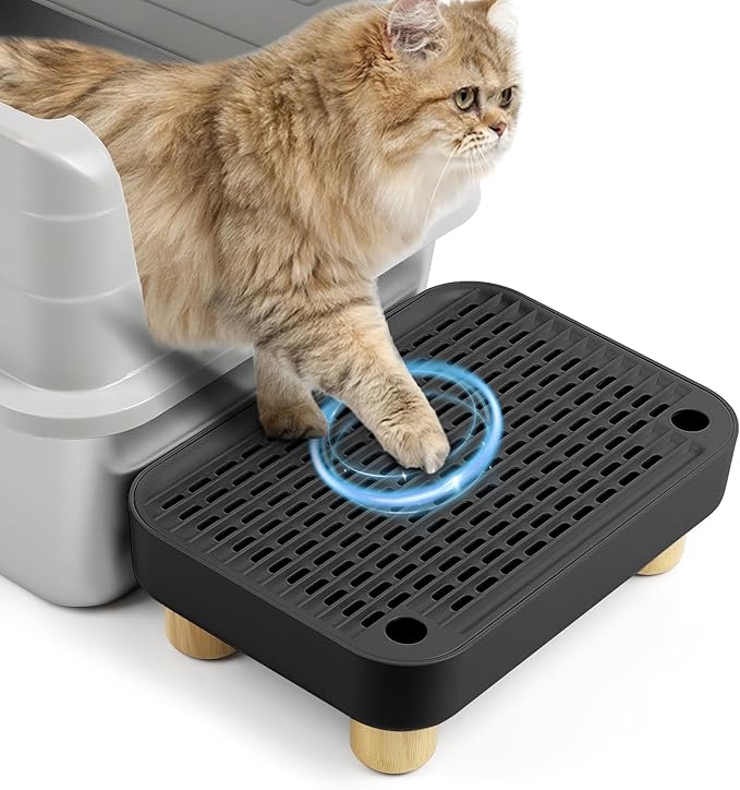 Cat Litter Box Step Ramp, Cat Litter Catcher Mat by Bartuke