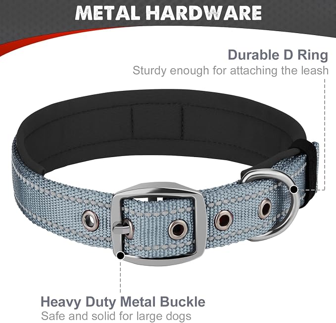 Joytale Dog Collar for Small Dogs, Neoprene Padded and Adjustable, Reflective - Image 5
