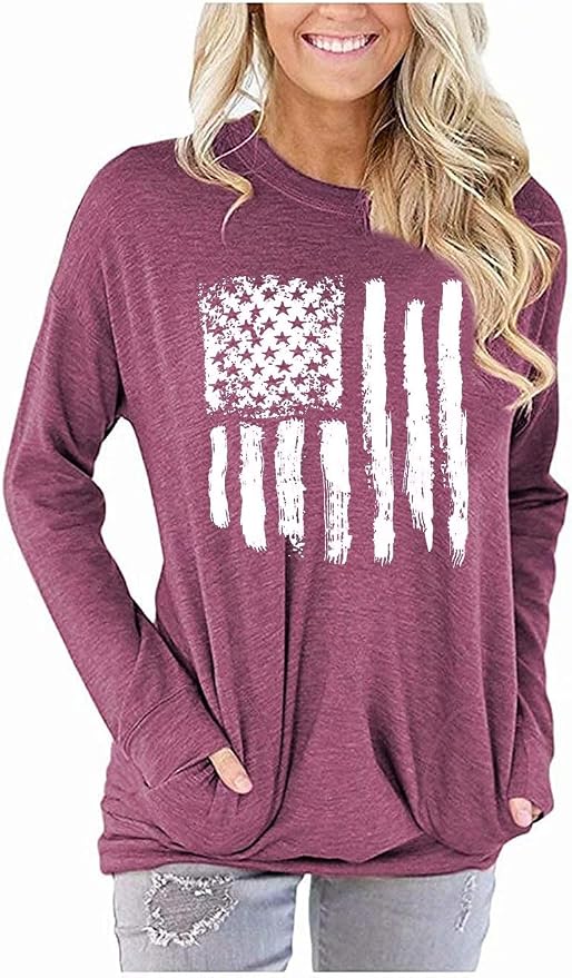 Akihoo Womens Casual Long Sleeve Tunic Tops Crew Neck Shirt Blouses by Akihoo