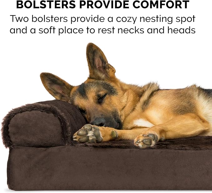 Furhaven Cooling Gel Dog Bed for Large Dogs w/ Removable Bolsters & Washable - Image 10