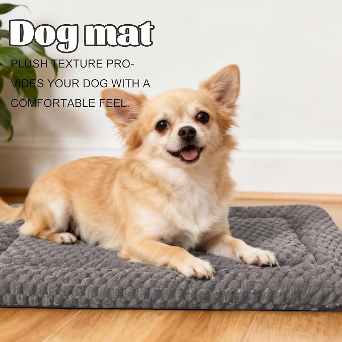 Dog Bed Crate Mat, Soft Durable Washable Anti-Slip Kennel Pad - Image 2