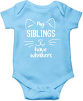 AW Fashions My Siblings Have Whiskers Baby Bodysuit Funny Cute Infant Outfit by AWFashions