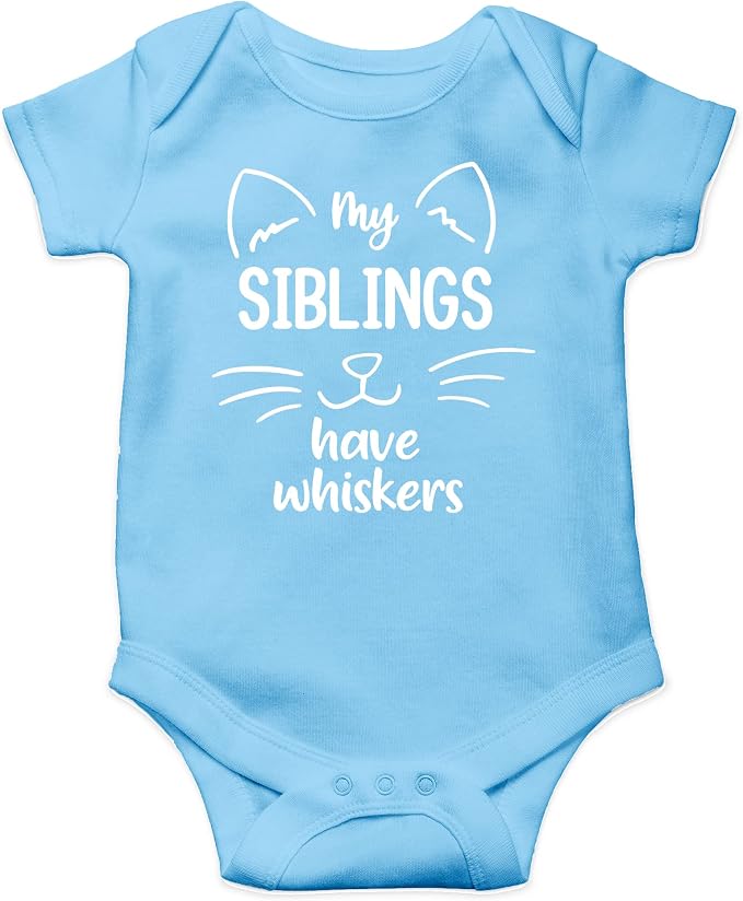 AW Fashions My Siblings Have Whiskers Baby Bodysuit Funny Cute Infant Outfit by AWFashions