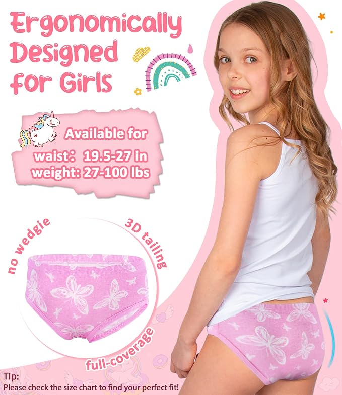 Girls and Toddlers 100% Cotton Underwear Tagless Soft Panties Size 2-3T - Image 5