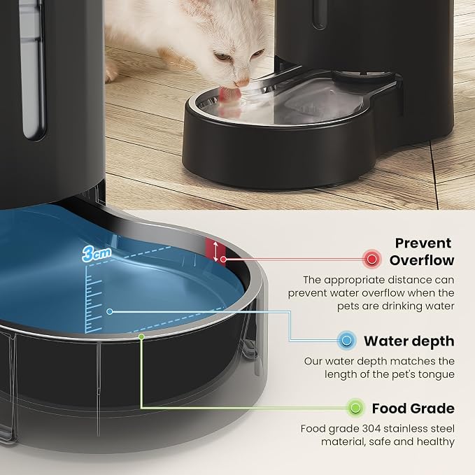 CZPET 2.5 Gallon Dog Water Bowl Dispenser, Automatic Dog and Cat Water Dispenser - Image 4