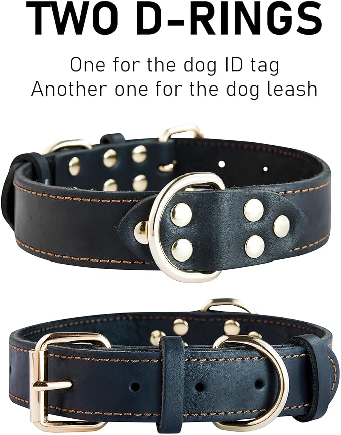 Leather Dog Collar, Heavy Duty, - Image 3