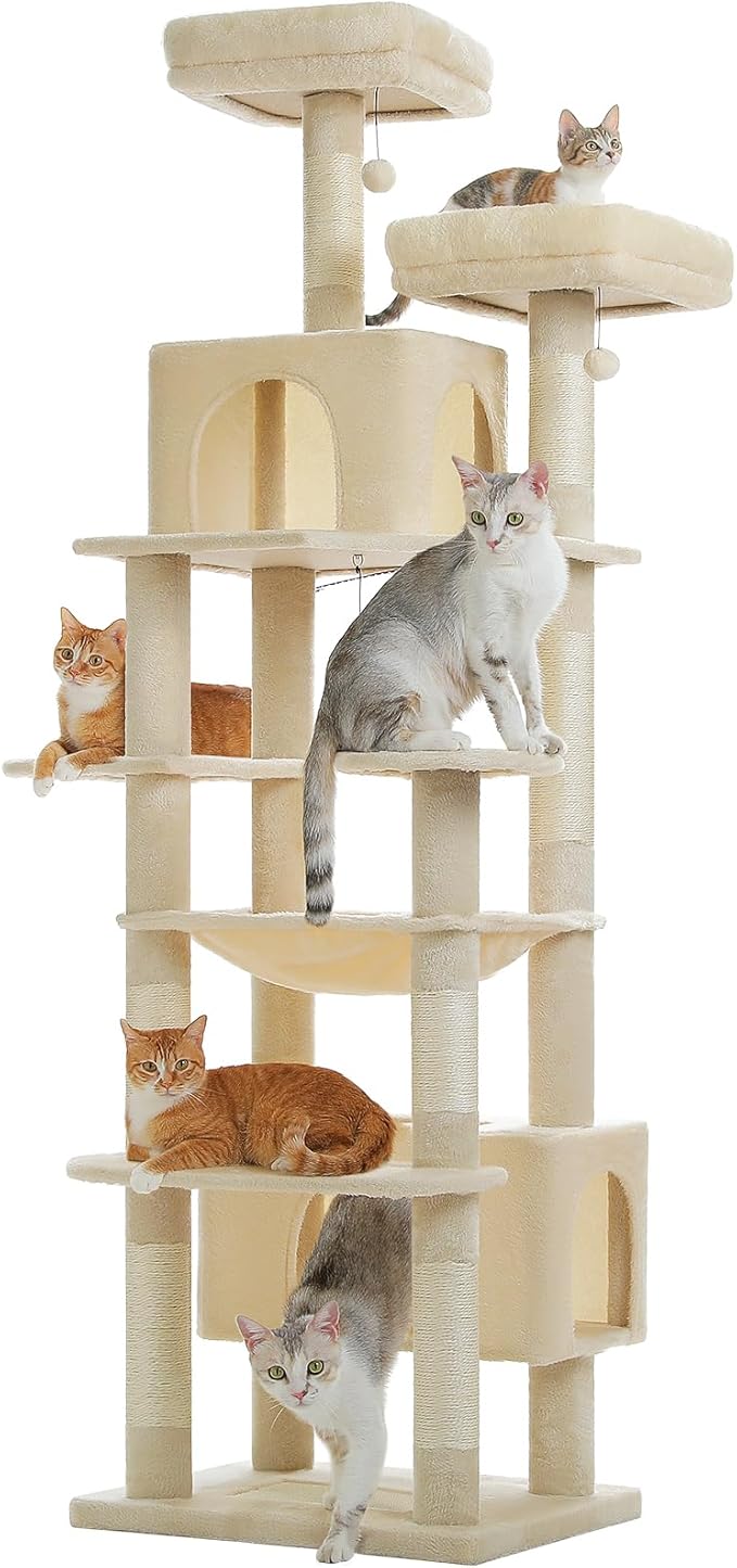 PAWZ Road Heavy Duty Cat Tree for Large Cats, 81 Inches Tall Cat Tower by PAWZRoad