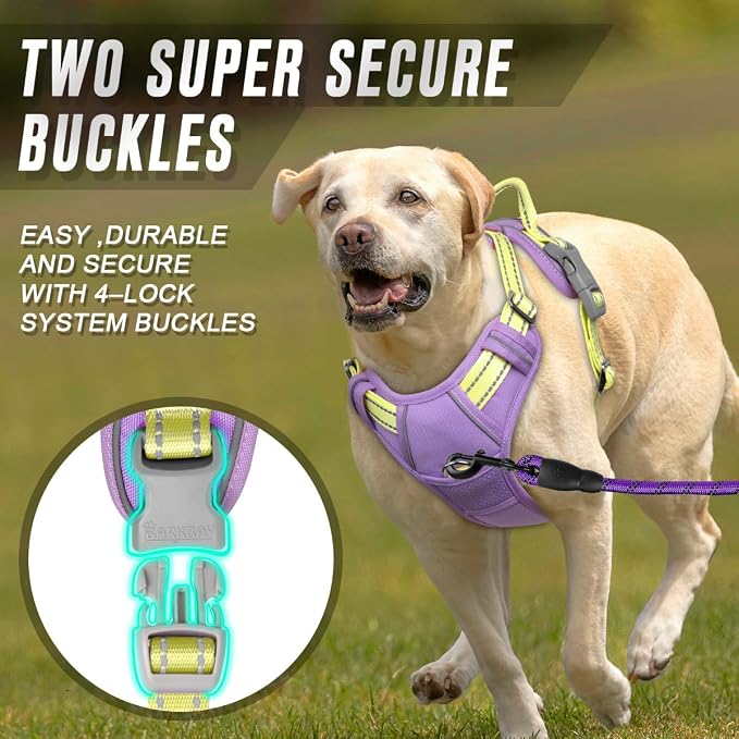 BARKBAY No Pull Dog Harness Front Clip Heavy Duty Reflective Easy Control Handle - Image 4