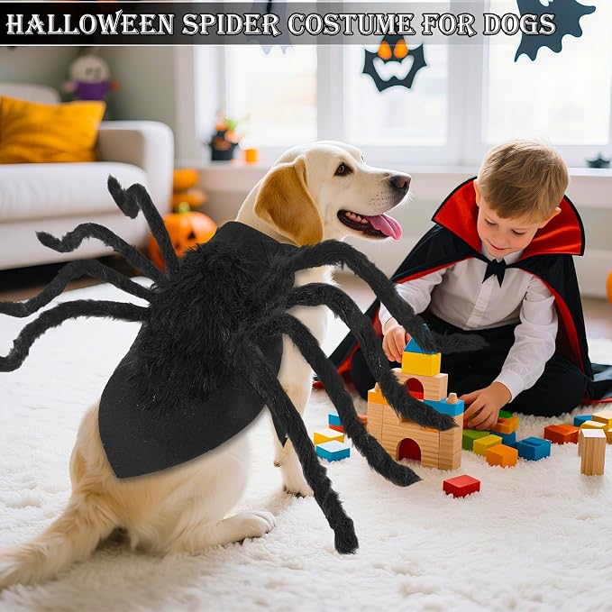 Dogs Halloween Spider Costume for Small Medium Large Dogs, Scary Spider Cosplay - Image 4