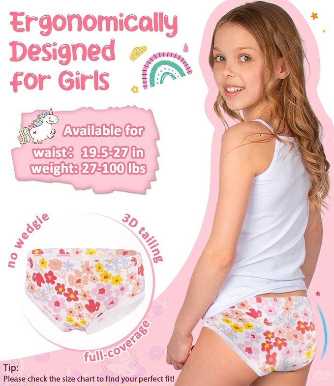 Girls and Toddlers 100% Cotton Underwear Tagless Soft Panties Size 2-3T - Image 5
